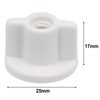 2 x RELIABLE 6MM TOILET LID SCREW NUTS - WHITE