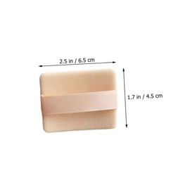 FRCOLOR 10pcs Premium Makeup Powder Puff Dual Sided Velour Sponges with Strap for Loose Mineral Powder for Foundation Blush Travel Home Use