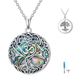WINNICACA Urn Necklaces for Ashes 925 Sterling Silver Tree of Life Om Ash Necklace Cremation Jewelry Urn Pendants for Women Memorial Gifts for Birthday Christmas Funeral