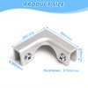 4Pcs Stable L-Shaped Glass Clamp Strong Durable Alloy Corner Braces