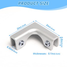 4Pcs Stable L-Shaped Glass Clamp Strong Durable Alloy Corner Braces Glass Support Fixing Shelves Glass Fixing Clip Holder for Aquarium Fish Tank