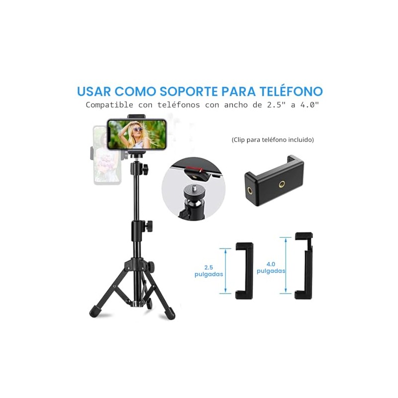 Trípode para cámara web, trípode extensible para cámara/teléfono/cámara web, trípodes