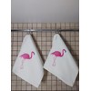 3Pack Flamingo Hand Towels 100% Cotton Embroidered Premium Luxury Summer