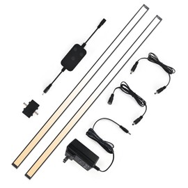 BLESSINGLUX 2pack 40inch Smart Under Cabinet Lighting, 2700-6000K Under Counter Kitchen LED Light, Dimmable Under Counter Closet Light Fixture APP Control, Work with Alexa, Google Assistant (Black)