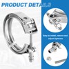 sourcing map 1.5" Quick Release V Band Clamp 304 Stainless