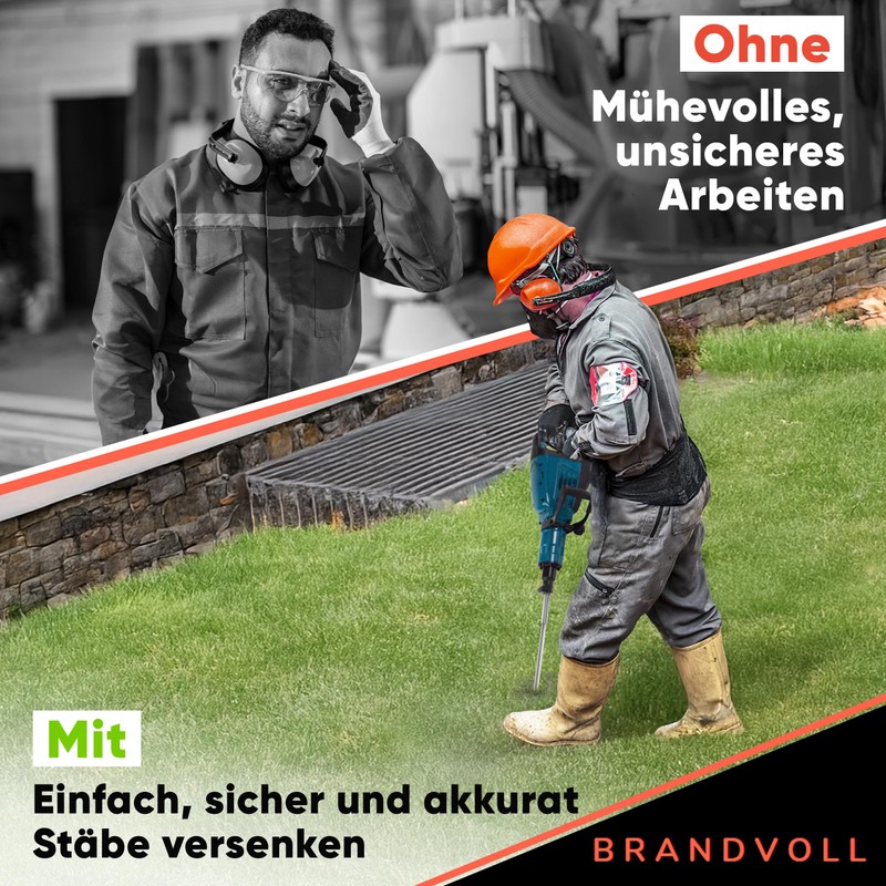 Brandvoll® SDS Max Ground Nail Driver Perfect for Countersinking Deep