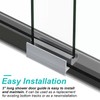 Gray Sliding Shower Door Bottom Guide - 1-3/8" Wide x
