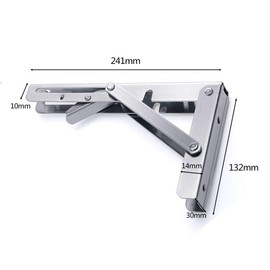 1 pair of folding brackets, 240 x 136 mm, folding bracket, folding bracket, flap fitting