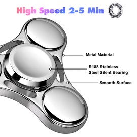 Fidget Spinners Toy, 2-5 Min Spins Time Stainless Steel R188 Bearing Metal Fidget Spinner, EDC ADHD Stress Anxiety Relieves, Fidget Spinner Toys for Kids and Adults