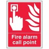 V Safety Fire Alarm Call Point Sign - 150mm x