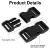 AUAUY Plastic Buckles Clips 38mm(8 Pcs), Side Release Buckles, Dual