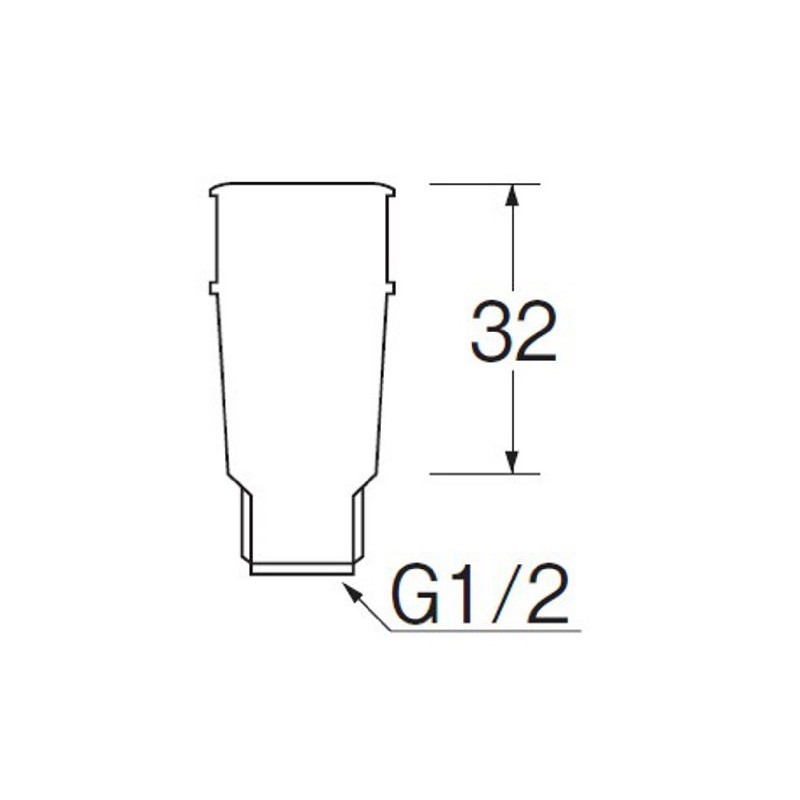 SANEI G1/2 PS30-90 Faucet Outlet for Shower Hose Mounting, Round