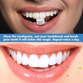 Hydroxyapatite Toothpaste Tablets - Fluoride Free, Enamel Repair & Strengthening，Travel-Friendly Chewable Toothpaste Tablets - Eco-Friendly