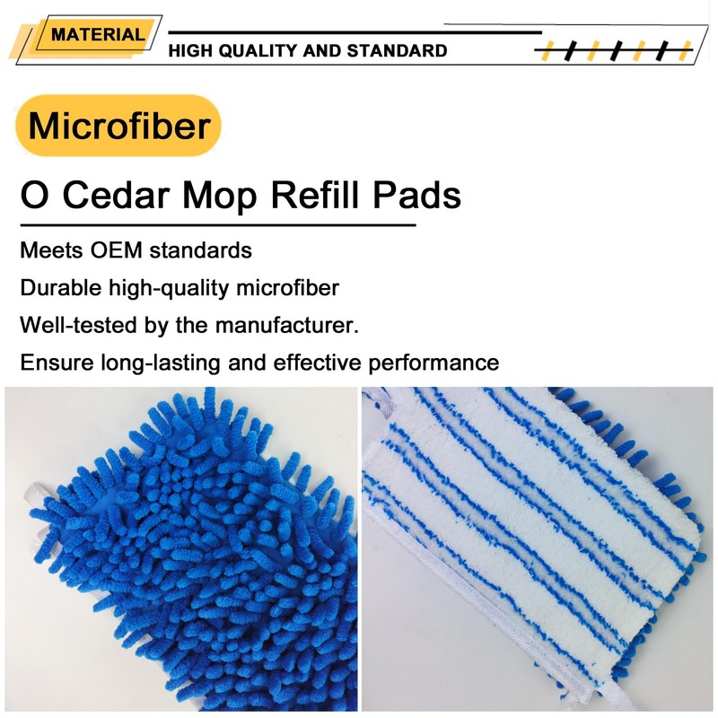 Dust Mop Replacement Heads, 18 Inch, 3-Pack – Microfiber Flip