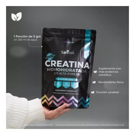 Creatina Monohidratada en Polvo de Alta Pureza Sin Sabor 500g - 100 Servicios - 5g por Porción - Preworkout, Alto Rendimiento