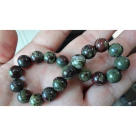 RAYON Dragon Blood Jasper Bead Bracelet Men Stretch 10mm 7" 7.5" 8" 8.5" inch