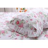 Meaning4 2-Pack Rose Floral Pillow Covers with Ruffle and Lace