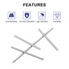 QUARKZMAN 4 Pieces Threaded Rods, M3 x 300 mm, 304