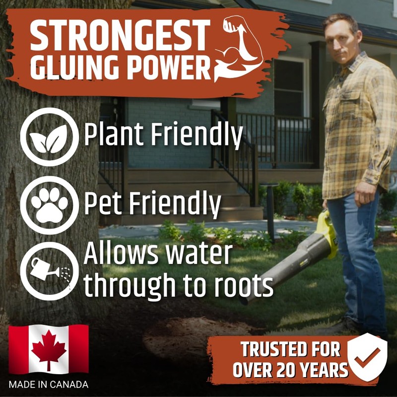 Liquid Rubber Pre-Mixed Mulch Glue - Long Lasting Bond for