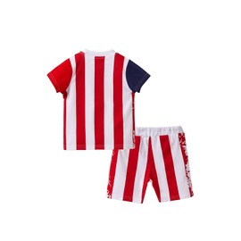 Mud Kingdom Shorts Set for Infant Boys Outfit T-shirts Cute Independence Day 4th of July American Flag 12-18 Months