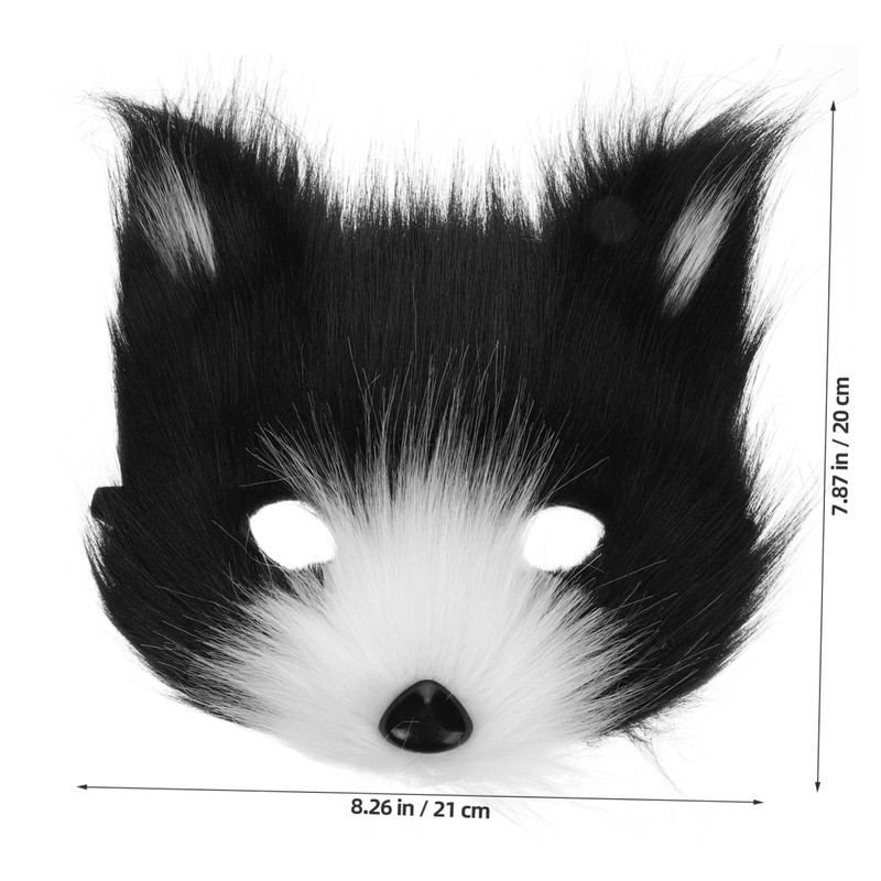 Alipis Animal Cosplay Mask Half-face Wolf Mask Cat Mask Furry