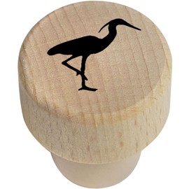 19mm 'Heron Silhouette' Wooden Bottle Stopper/Cork (BS00013272)