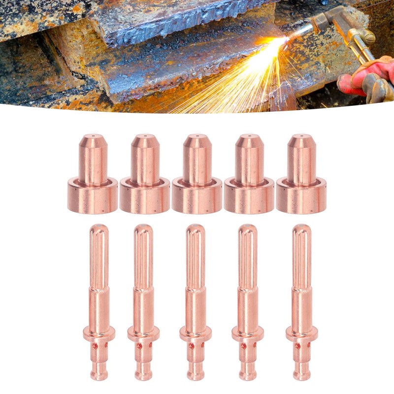 10Pcs Nozzle Electrode Kit Brass 64006510 Electrode 64006514 Nozzle Tip