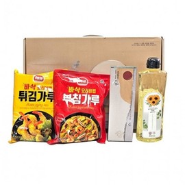 Happiness Gift Set 4-Type Gift Set (Holiday, Cooking Oil, Frying Mix, Pancake Mix, Disposable Gloves) for Chuseok [Jukyeong] 2ea