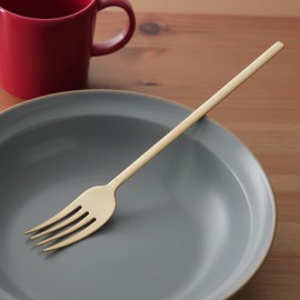 Bibimbap Fork, Pork, Sukkara Vintage Stainless Steel, 18-8, Made in Tsubamesanjo, Kyoto Spoon, Original Korean Cuisine, Long Fork, Bibimbap Spoon, Made in Japan (Gold)