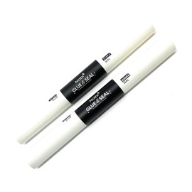 (Pack of 2) Lash Bond and Seal for Eyelash Extensions, 2-in-1 Black Glue and Clear Seal, Glue and Seal for Lash Clusters, Waterproof Super Strong Hold, Botanical Formula