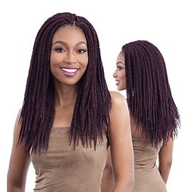 MEDIUM BOX BRAIDS 14" (4 Pack, 4 Medium Brown) - Freetress Crochet Bulk Braiding Hair