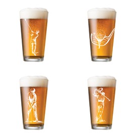 Golf Player - Amazing Gifts - Pint Beer Glasses - 4pcs