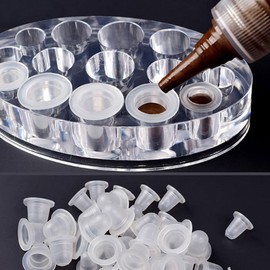 Silicone Pigment Cup Tattoo Cup 300P Semi-Permanent Tattoo Eyebrow Container - Set of 300 / 실리콘색소컵 타투컵 300P 반영구 문신 눈썹 용기 - 300개 한세트
