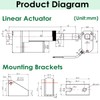 KM-LINEARTECH 24 Inch 600mm 225lbs/1000N 0.6"/sec High Speed 12V Linear