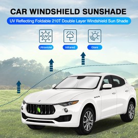 KUST Windshield Sun Shade for Maserati Levante Accessories 2017-2024 Window Sunshade Sun Visor Protector Foldable Blocks UV Rays Keep Your Car Cooler