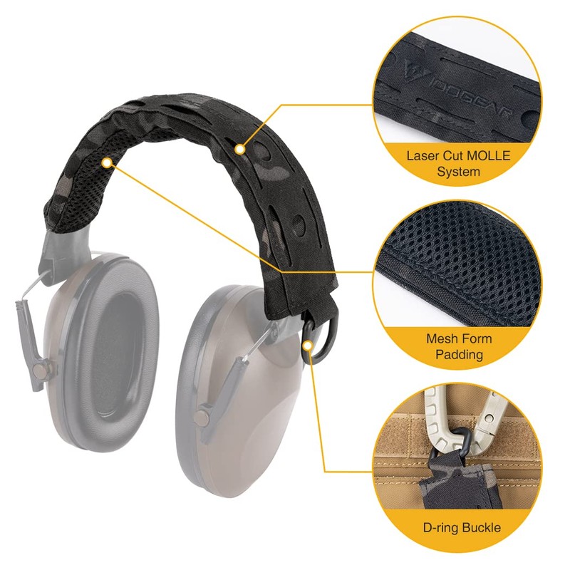 IDOGEAR Tactical Headset Cover Modular Earmuff Protection Cover Headband for