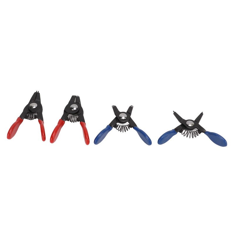 4pcs Mini Snap Ring Plier Set Universal Metal Spring Loaded