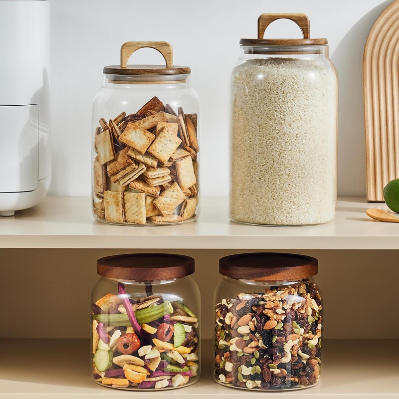 Sweejar Glass Jars for Laundry Room Organization, 90 ounce Laundry