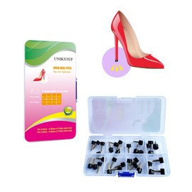 UNIKSTEP 16 Pairs Tips for Footwear, High Heel Tips O Shape for Women's Shoe Heel Repalcement and Repair, Lady's Footwear Non Slip Tap Cap Pin