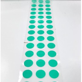 PBTP Powder Coating Masking High Temp Green Polyester Dots 1/2" - 400F