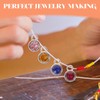 Operitacx 50Pcs Birthstone Charms Gemstone Charms for Diy Jewelry Making,