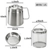 ZAVOOS 304 Stainless Steel Oil Filter Pot, 68 Oz Bacon