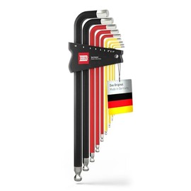 INBUS® 75558 Germany Set 9-Piece 1.5-10 mm with ColorGrip and Ball Head | The original. Made in Germany – Hexagon Socket – Allen Key