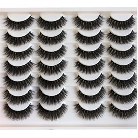 ALICROWN Short Eyelashes Natural Look False Lashes Mixed Lightweight Fuzzy Handmade Soft Volume 14 Pairs Faux Mink Pack