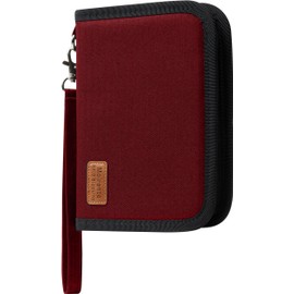 MOIRENTO Travel Document Holder, Passport Holder for 2 Passports, Small Passport Bag, Double, Dual, A5, Folder, Money Purse, RFID Blocking, Holiday, Multiple Waterproof Organisers, Red Compact UK RED