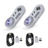 2 Packs 2.4 GHz Wireless USB Controller for SNES Super