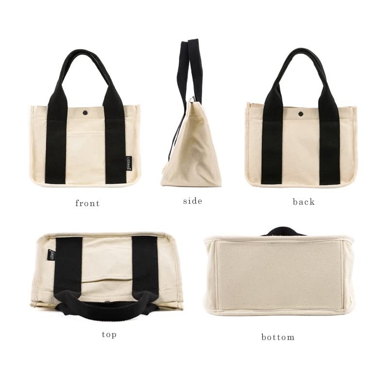 Lizdays Women's Tote Bag, Solid, Small, Dividers, Freestanding, Many Pockets