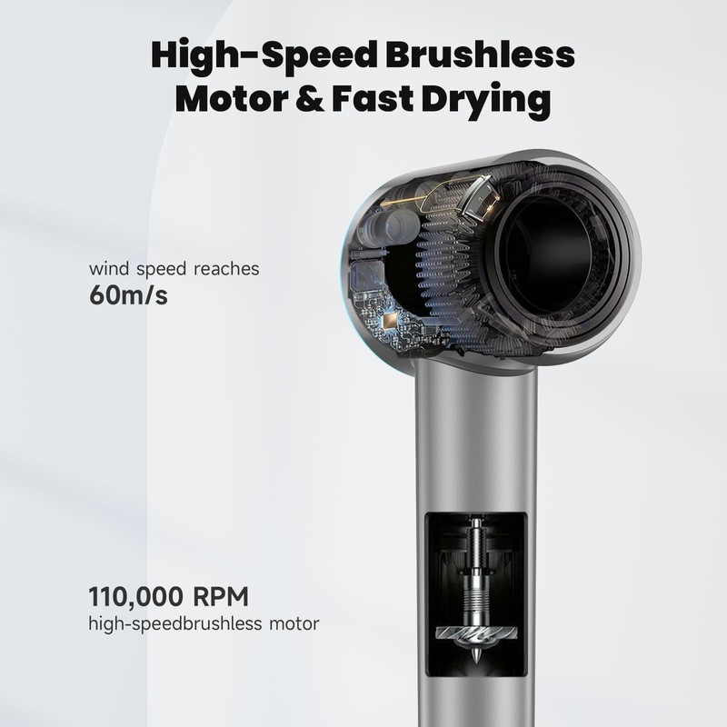 Hyphoon Ionic Hair Dryer with 120,000 RPM Brushless Motor -