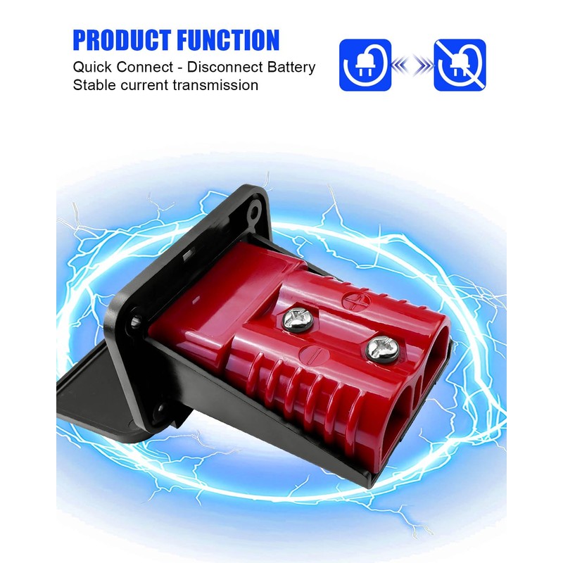 QAGGUM 175A Battery Quick Connect/Disconnect Electrical Connector Plug with Flush