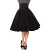 Belsira Circle Skirt Medium-Length Skirt Black XXL